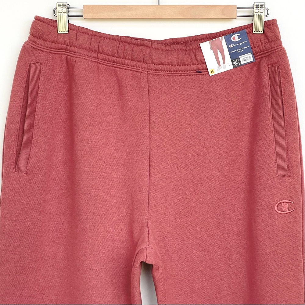 Champion Jogger Fleece Pants Inner Drawcord Pockets Embroidered Logo Stretch - Picture 5 of 15